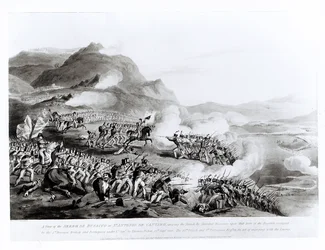 Widok Serra de Busacco w San Antonio de Cantara ukazujący atak marszałka Reigniersa na siły brytyjskie i portugalskie pod dowództwem generała porucznika Sir Thomasa Pictona, 27 września 1810 r., ryc.